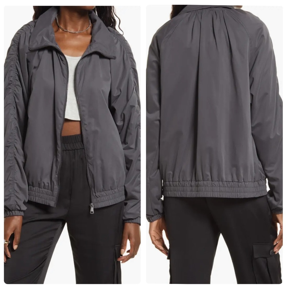 NWT Open Edit Bomber Jacket in Grey Oddyssey‎ Size Small